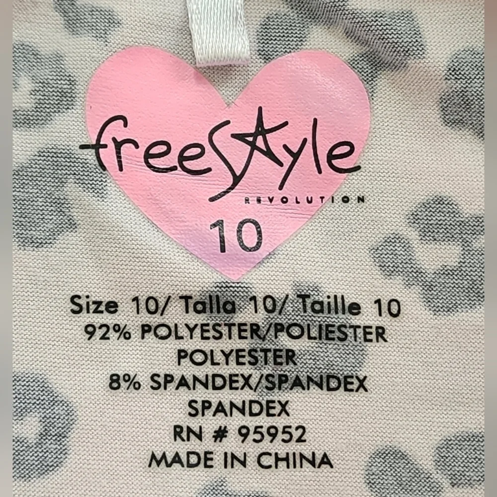 Free Style Girls Pink Leopard Print Dress, size 10